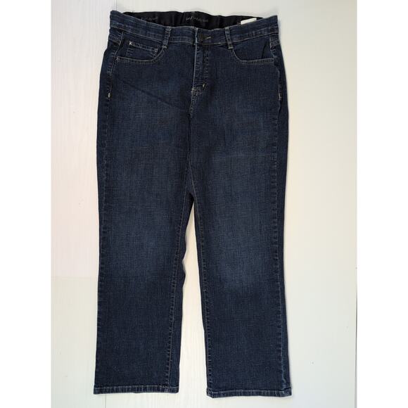 Lee Sinfully Soft Jeans Womens Petite Size 8 Blue Stretch Back Flap Elastic Wais - Picture 6 of 16